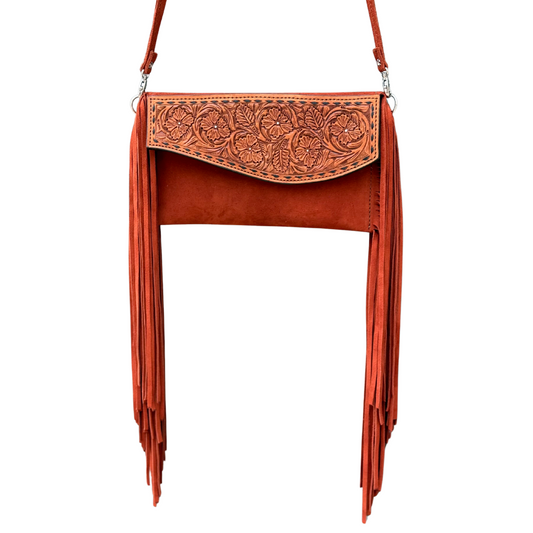 Alamo Saddlery Fringe Clutch- Rusty Cowboy