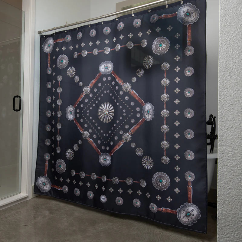 Flagstaff Black Shower Curtain