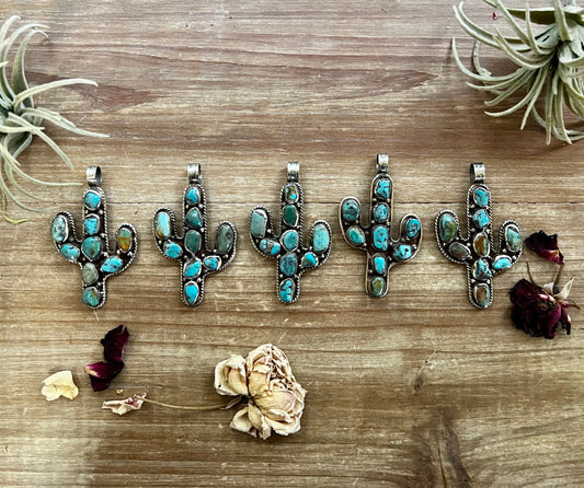 Sahara Cactus Turquoise Pendant