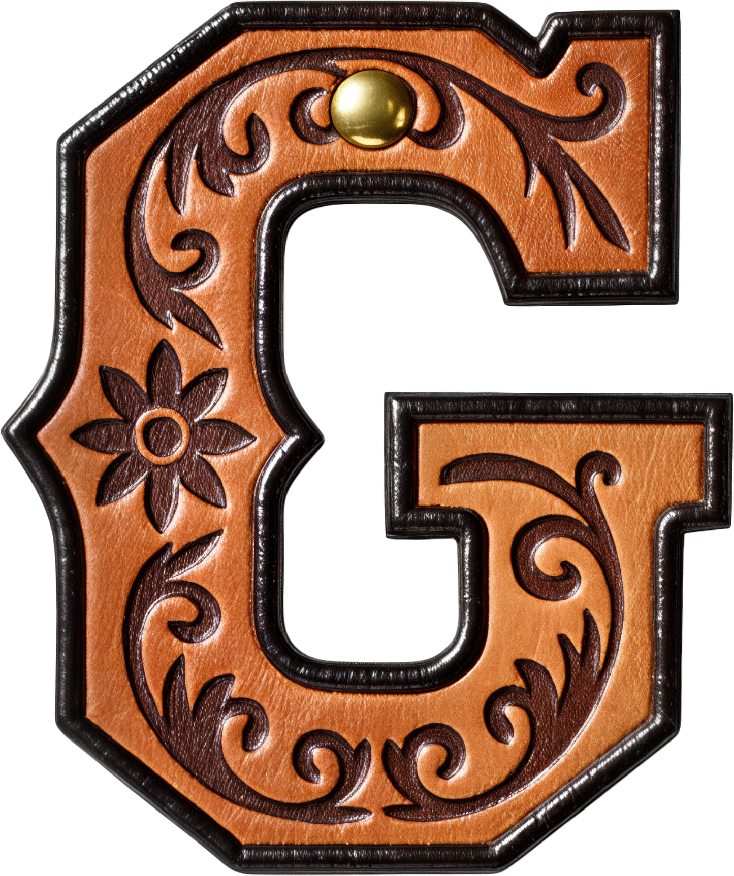 Monogrammed Initial Western Leather Look Saddle Longhorn Cowboy Cowgirl Kitchen Dish Towels Made in America