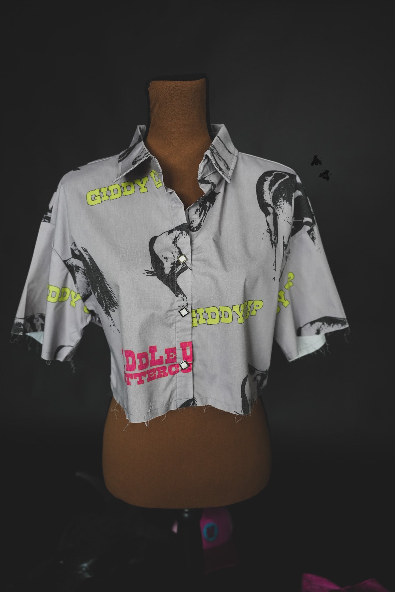 Giddy Up Crop Button Up