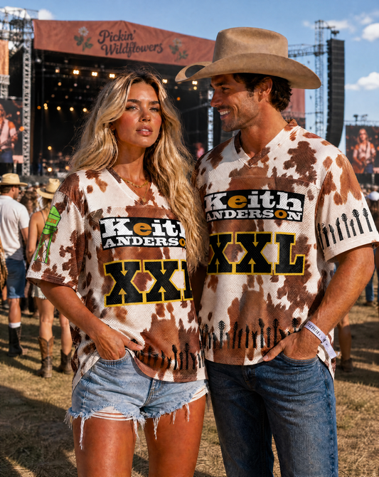 Baha Ranch Keith Anderson Cow Print Boxy Football Jersey
