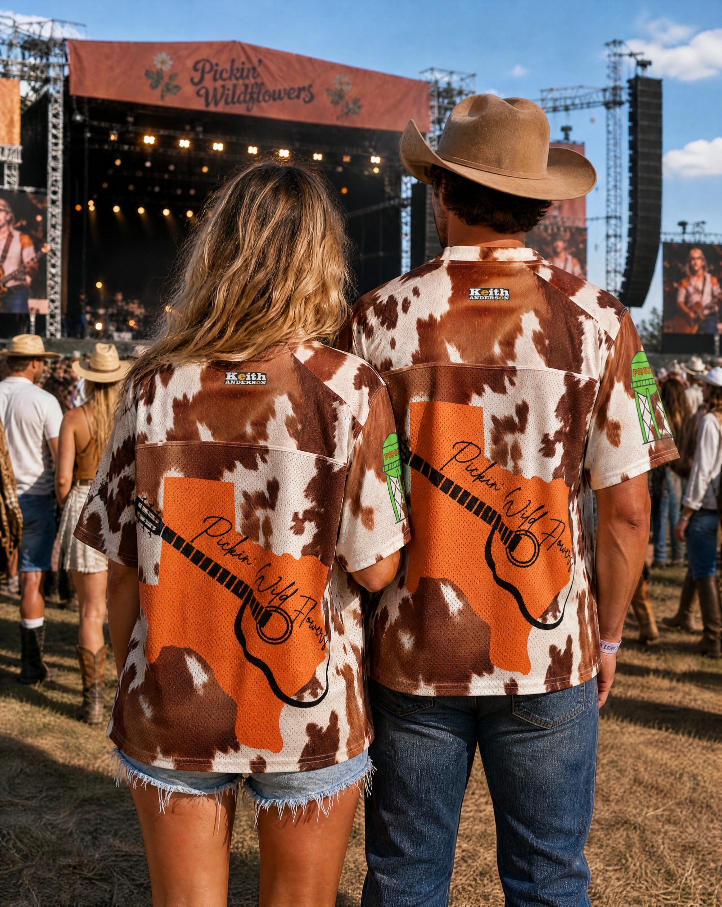 Baha Ranch Keith Anderson Cow Print Boxy Football Jersey