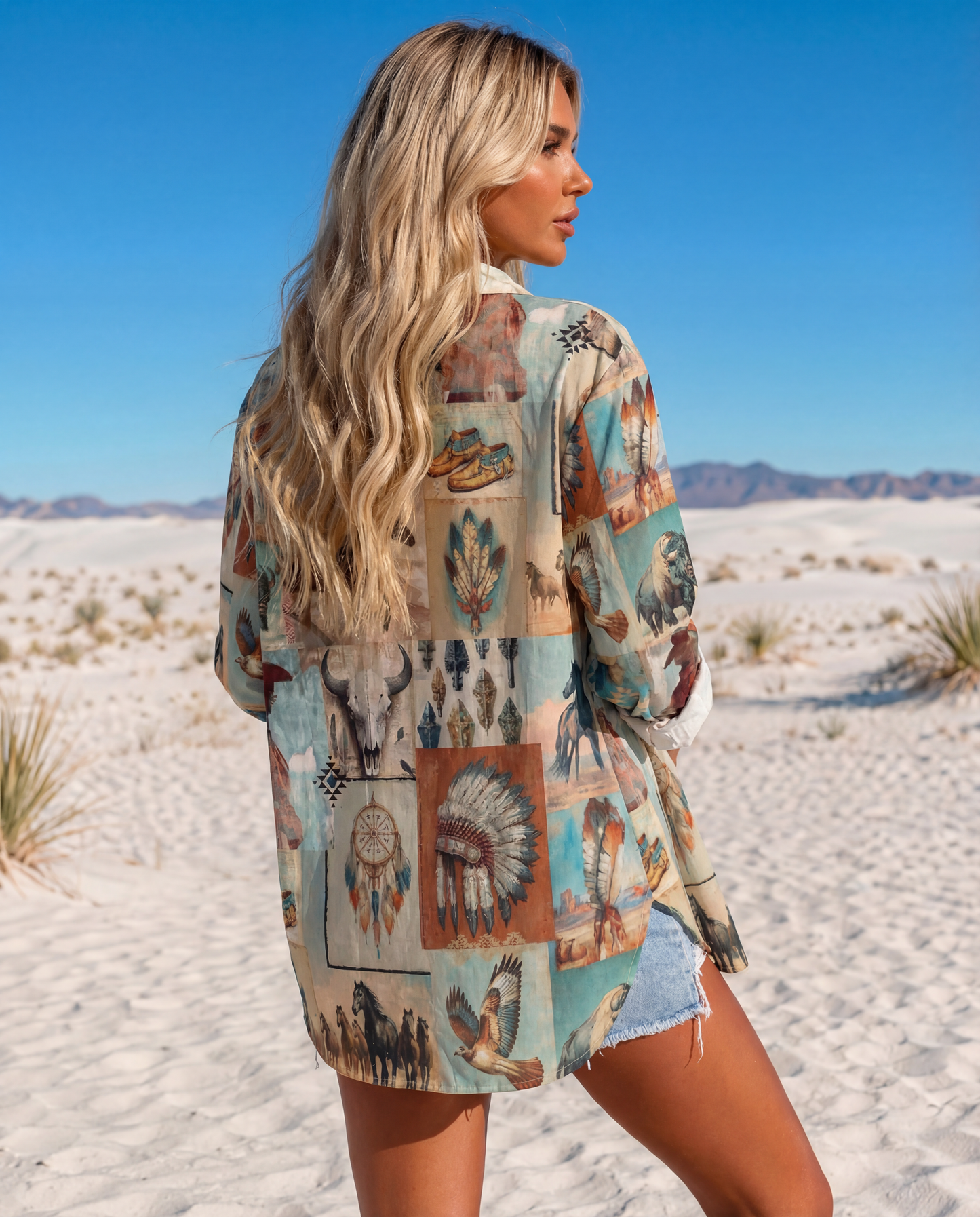Baha Ranch Bohemian Dreams Cowgirl Button Up Blouse