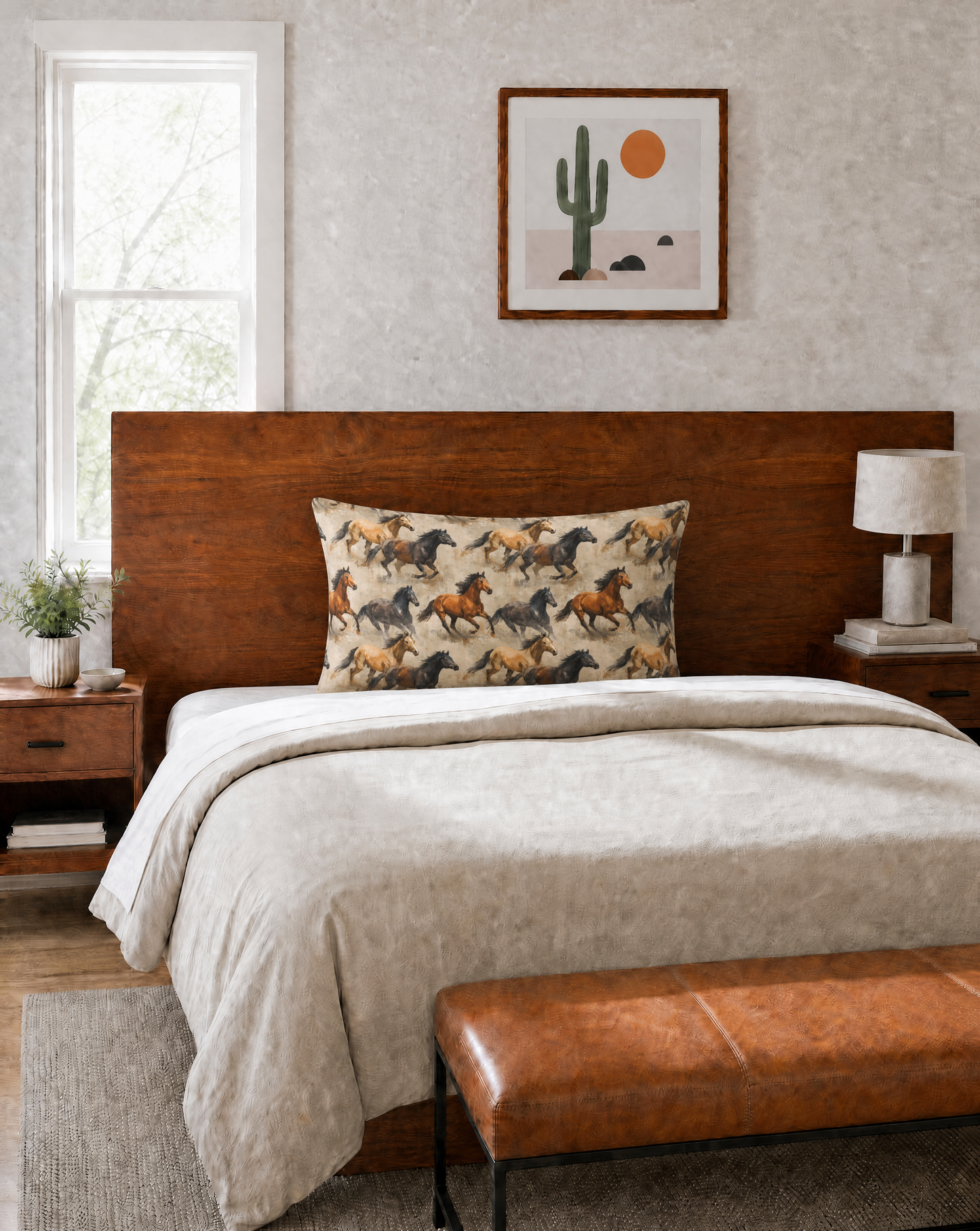Baha Ranch Wild Horses Pillowcase Made in America