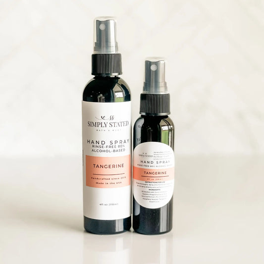 Simply Stated Tangerine Hand Spray | Alcohol-Based Sanitizing Mist