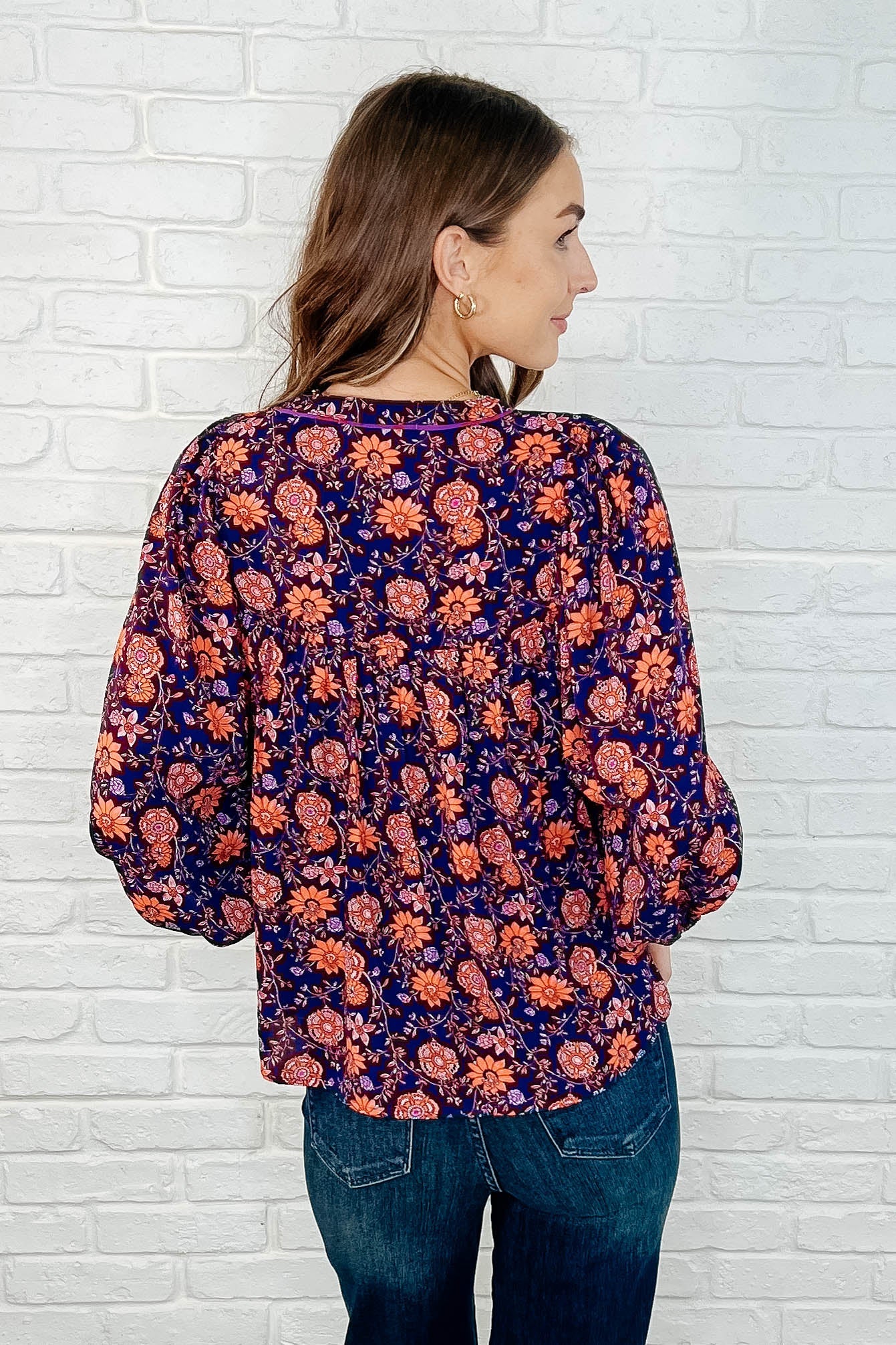 Hiterto Unknown Floral Babydoll Blouse