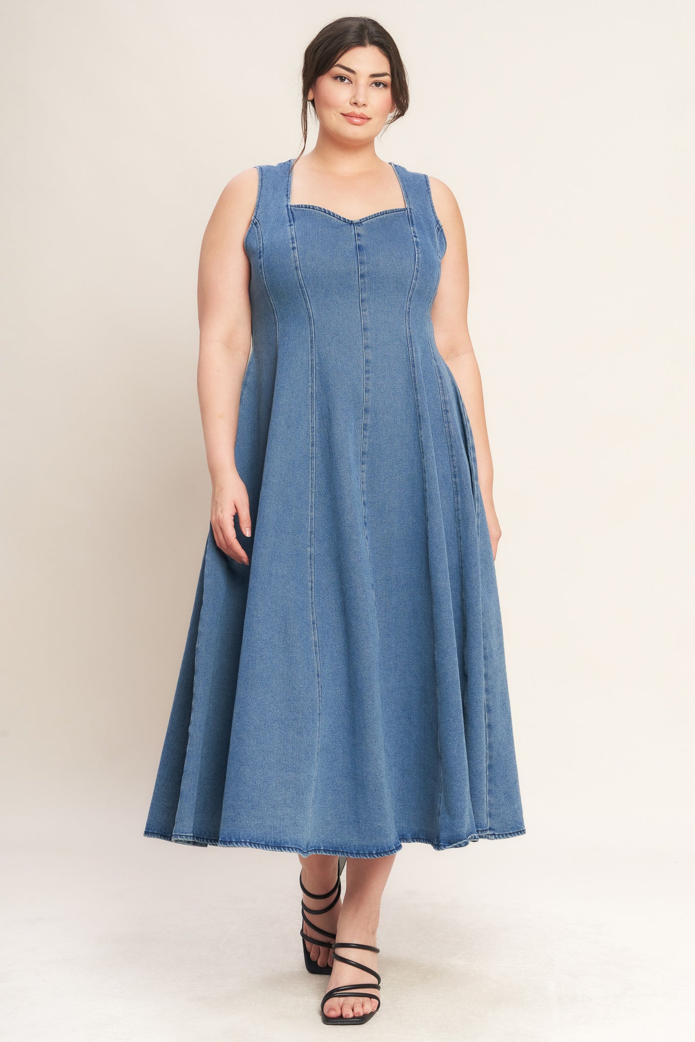Flying Tomato Stars Ahead Denim Midi Dress