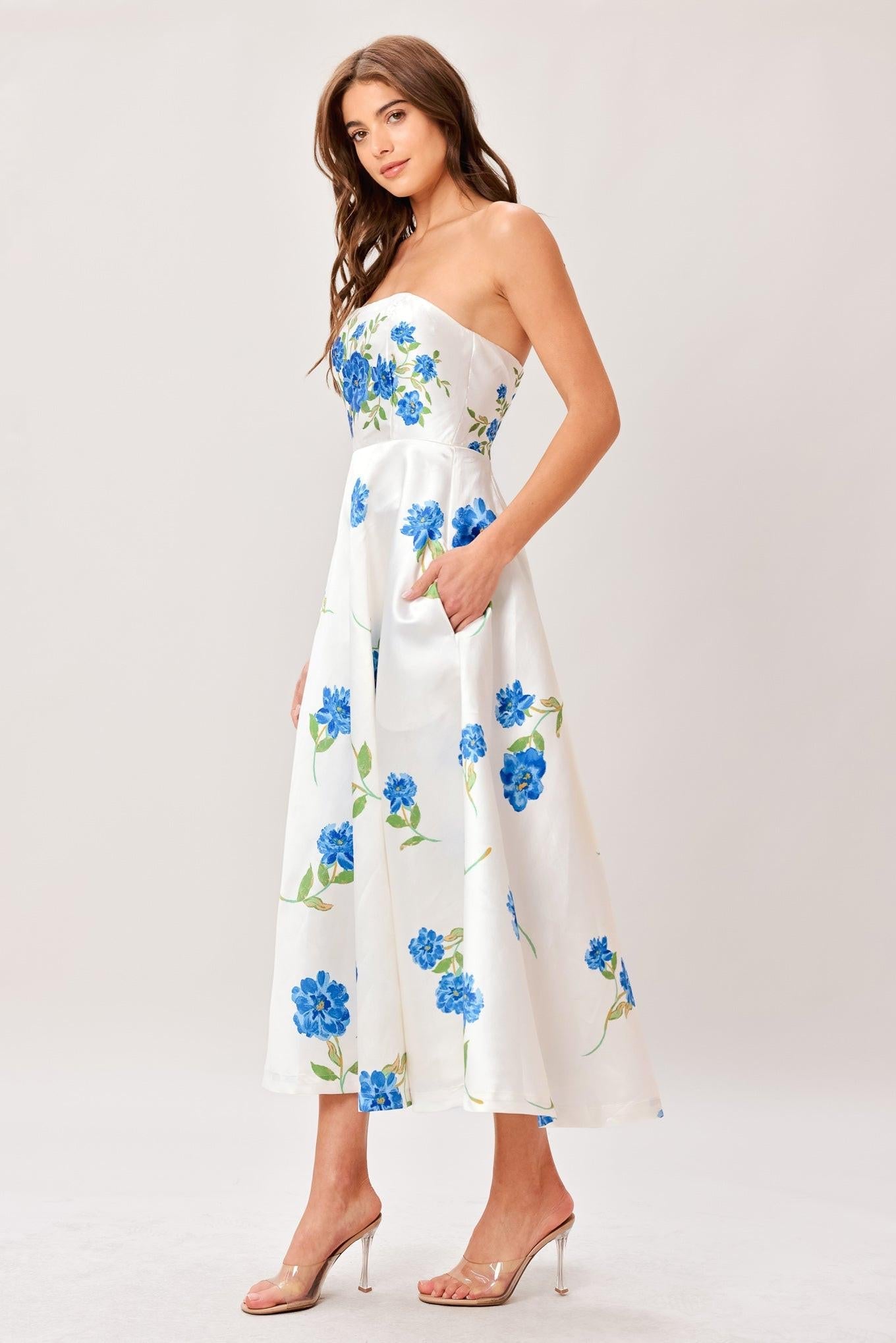 flying tomato off the shoulder dress You'Re Just My Type Woven Midi Dress