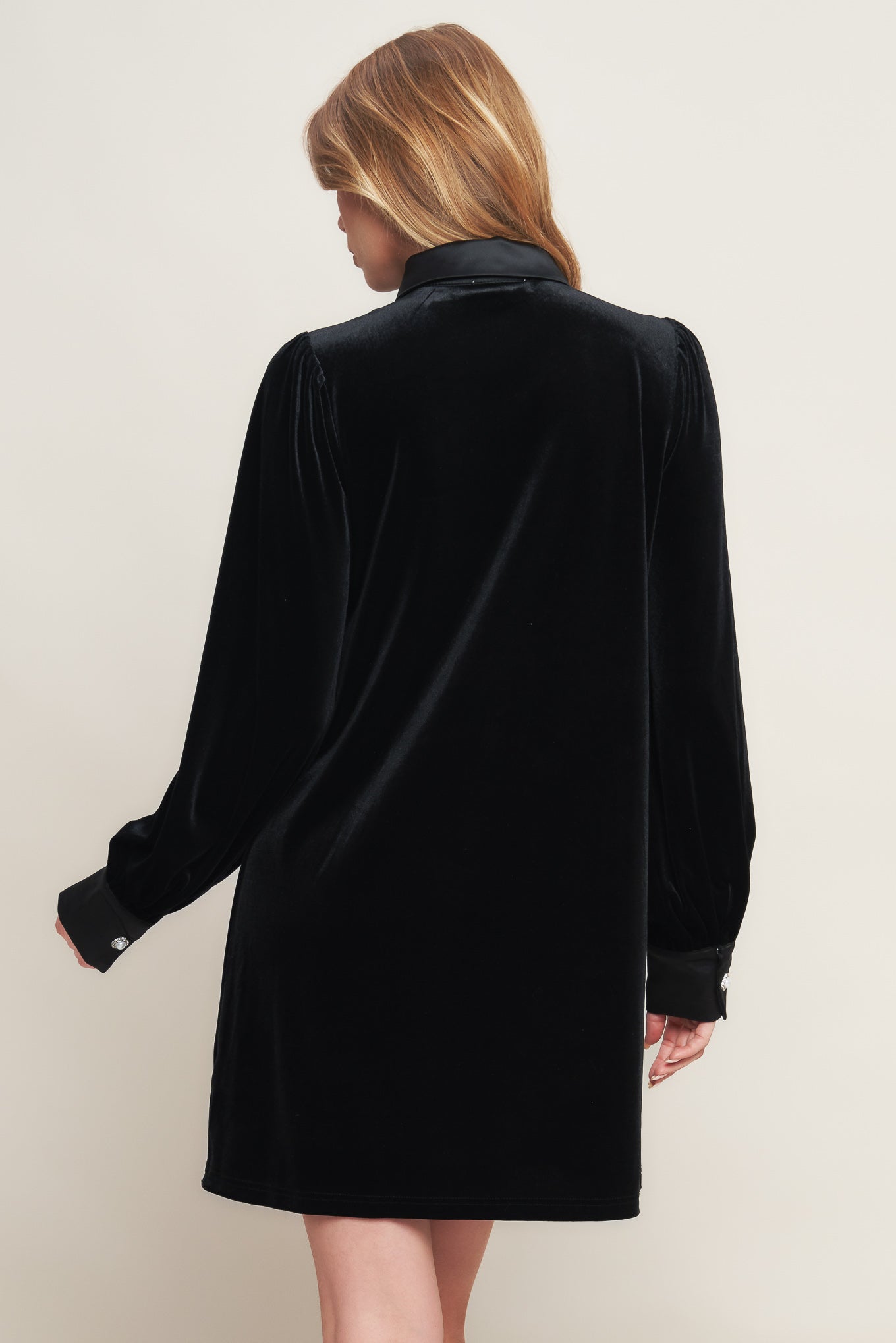 Flying Tomato Velvet Power Black Mini Dress