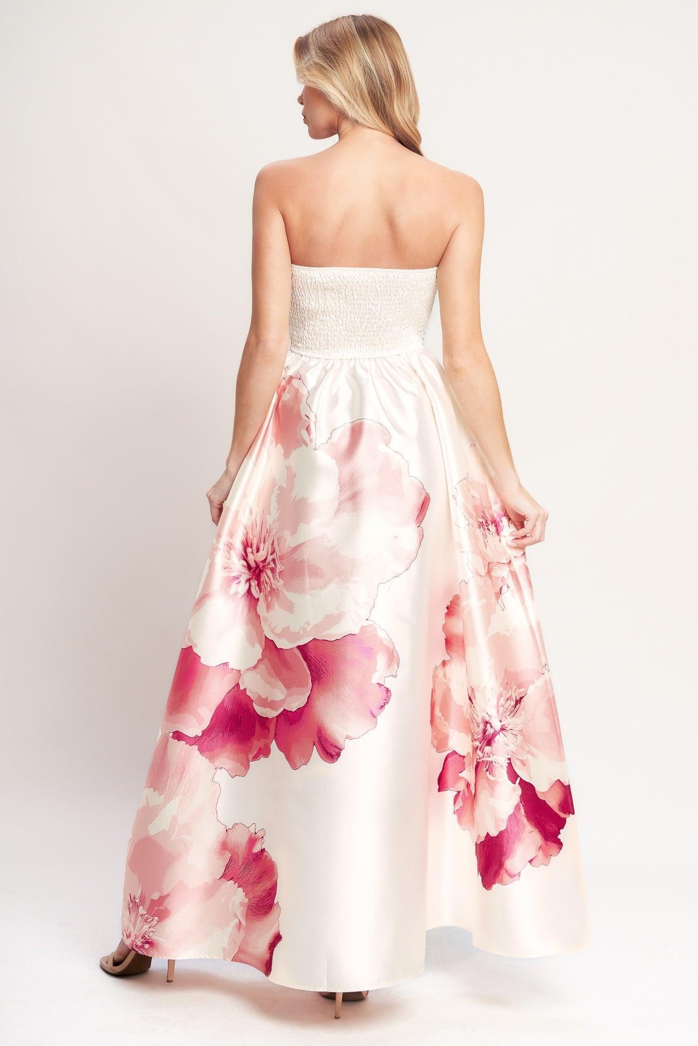 Flying Tomato Luxe Peony Woven Maxi Dress