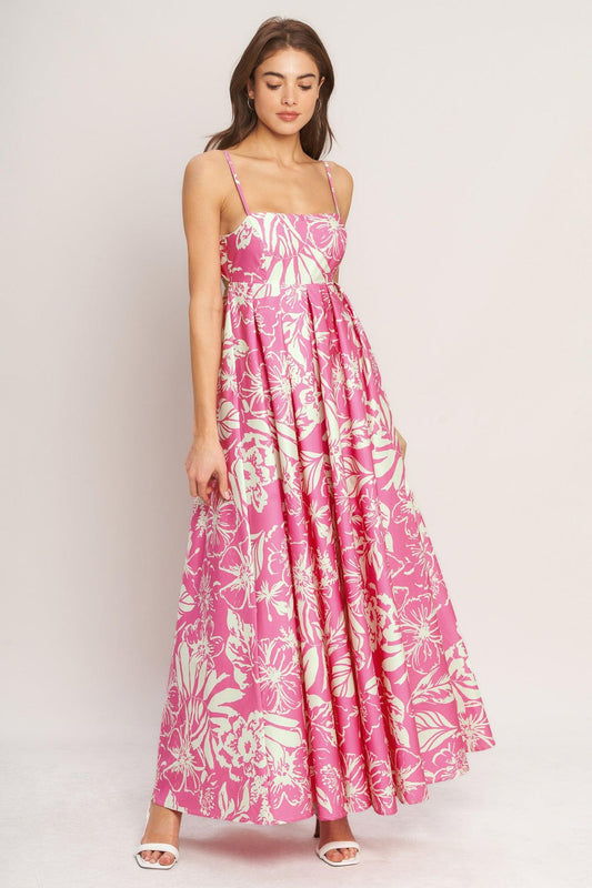 Flying Tomato Summer Heat Floral Woven Maxi Dress