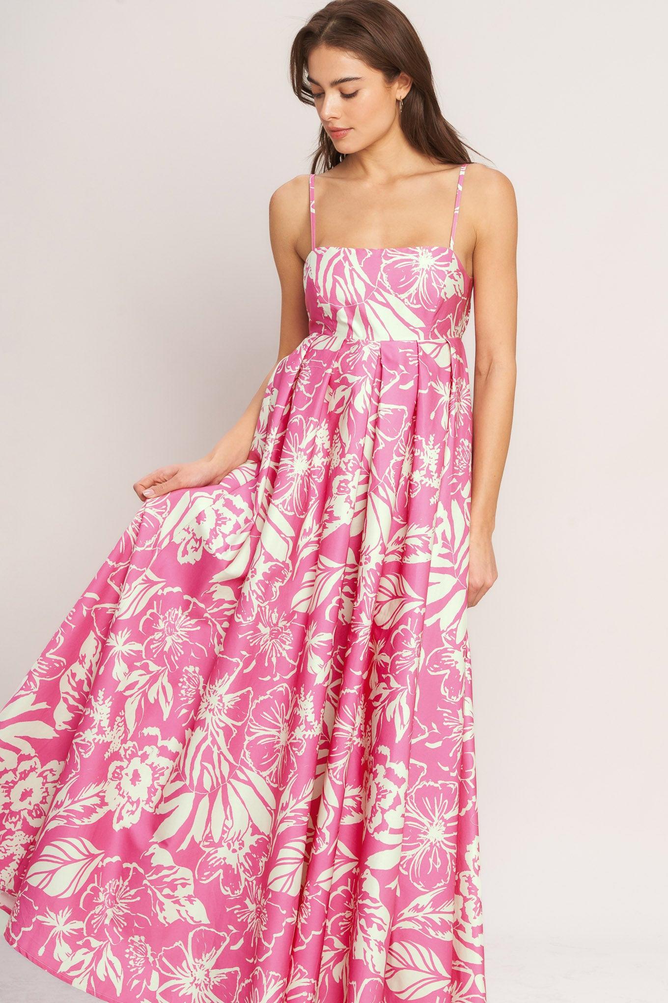 Flying Tomato Summer Heat Floral Woven Maxi Dress