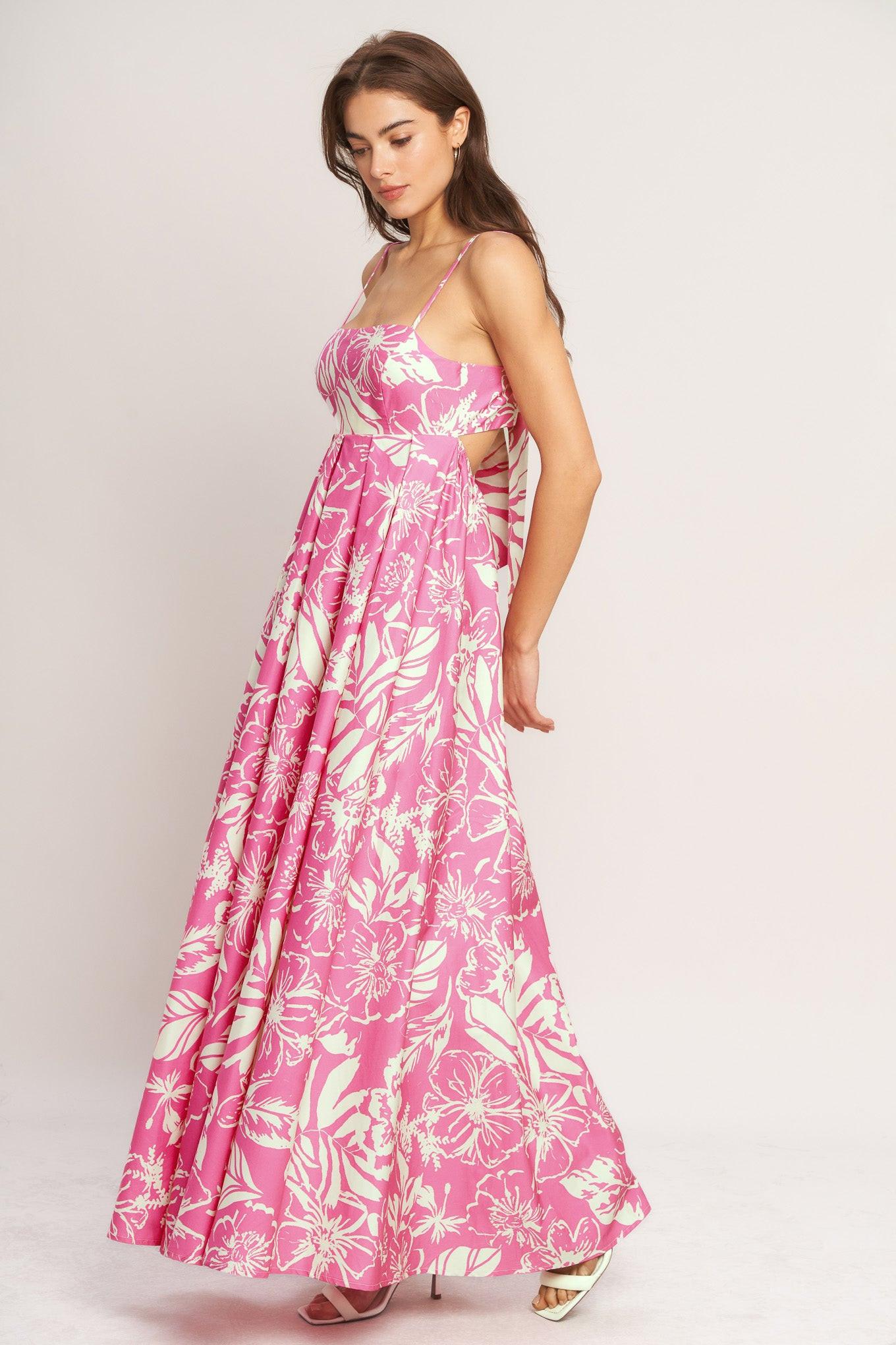 Flying Tomato Summer Heat Floral Woven Maxi Dress