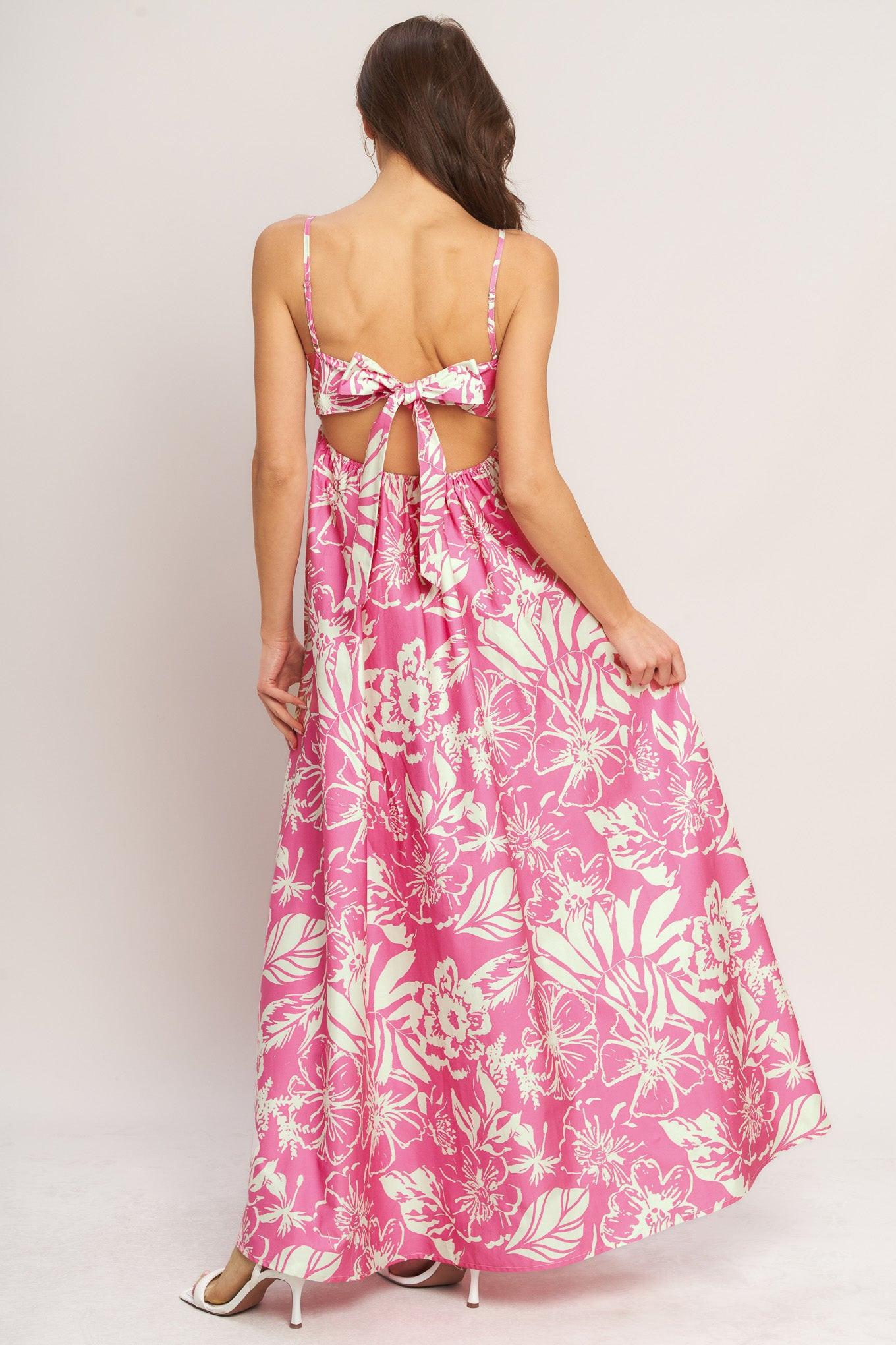 Flying Tomato Summer Heat Floral Woven Maxi Dress
