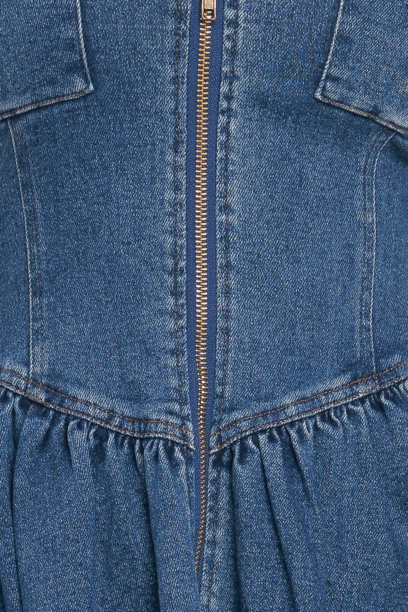 Flying Tomato Indigo Flow Denim Midi Dress