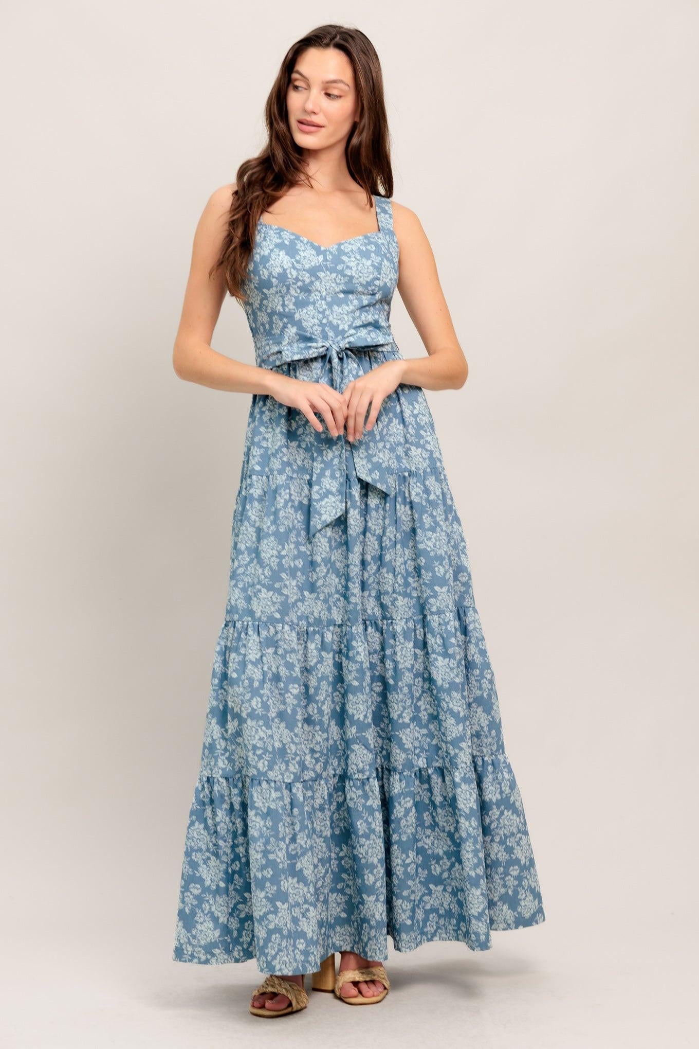 Flying Tomato Modern Prairie Bloom Woven Maxi Dress