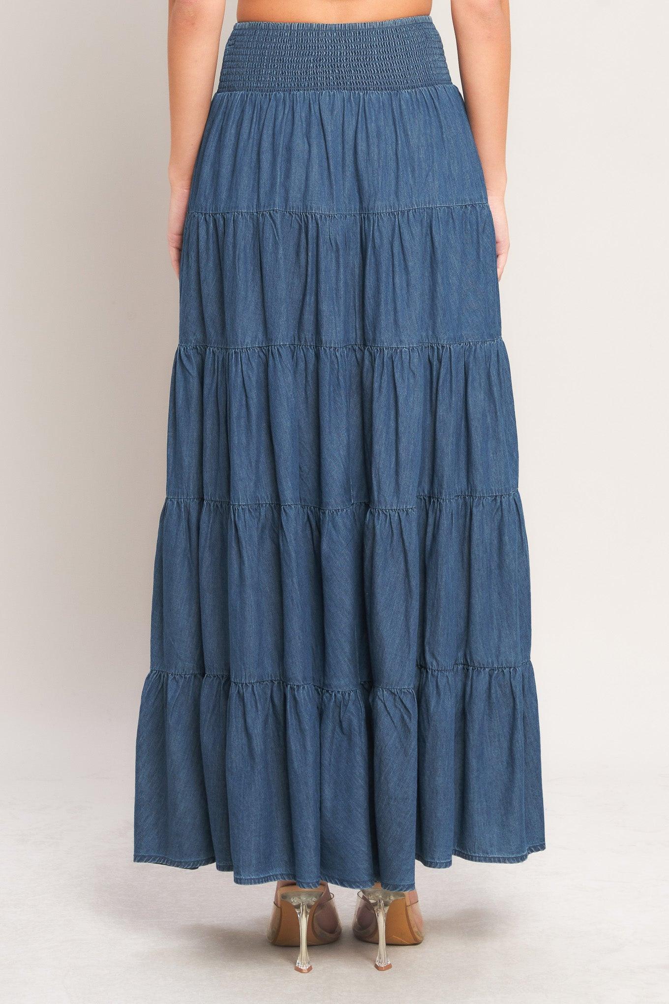 Flying Tomato Summer Simplicity Lightweight Maxi Skirt
