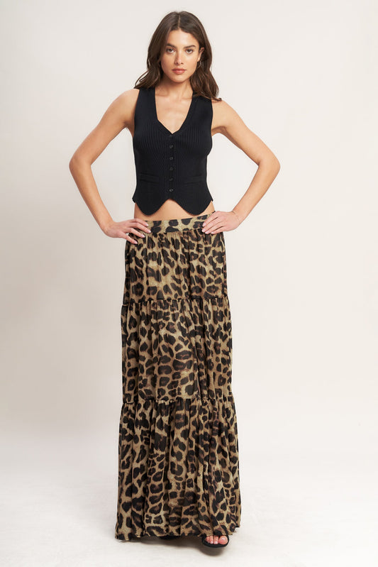 Flying Tomato Seasonless Styling Woven Maxi Skirt