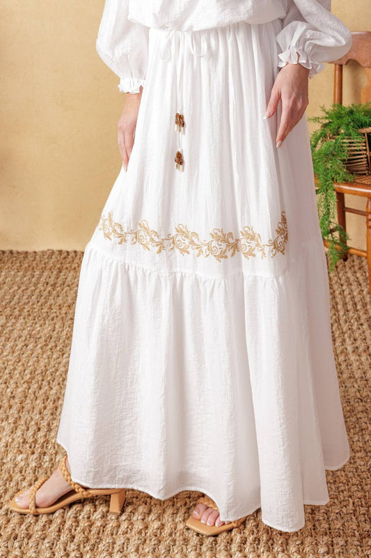 Flying Tomato Full Speed Ahead Woven Maxi Skirt