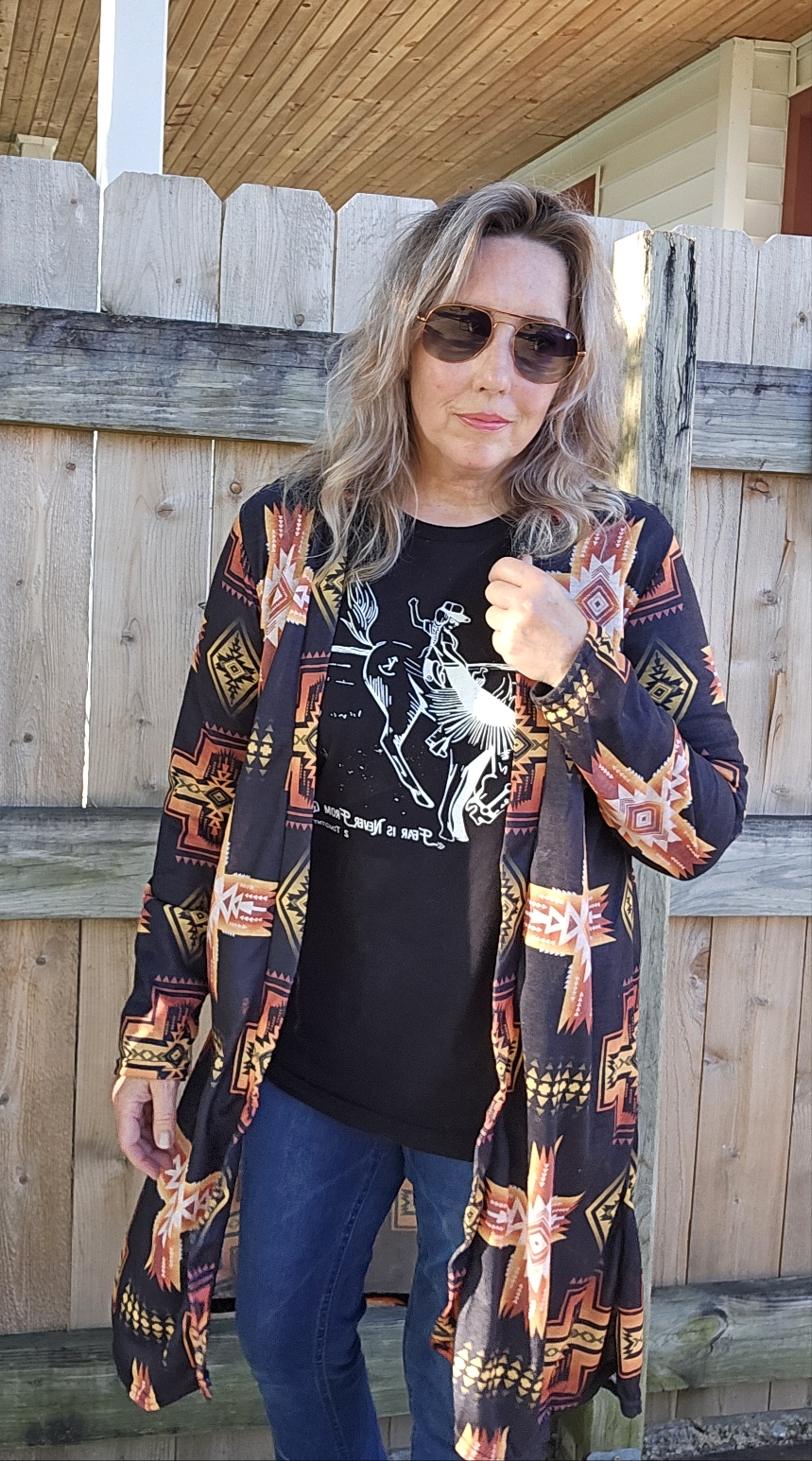 Fire Aztec Lightweight Cardigan