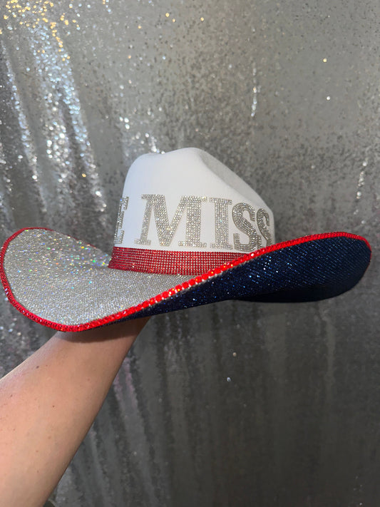 Rhinestone Cowgirl Ole Miss Football Hat