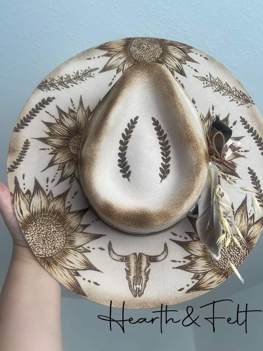 The Cowgirl Hand Burnt Wool Felt Hat