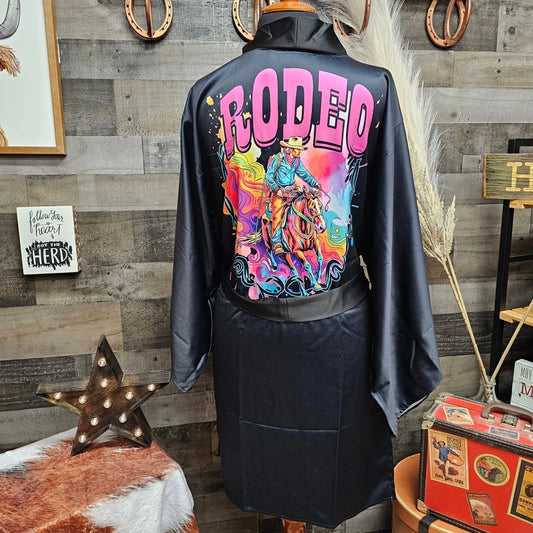 Pink Rodeo Women's Lounge Kimono Robe