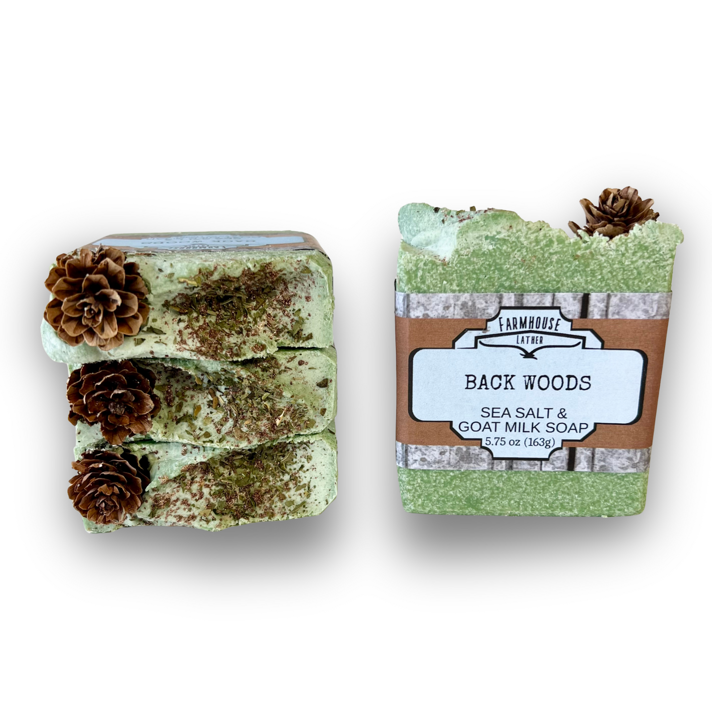 Farmhouse Lather Back Woods Sea Salt Bar
