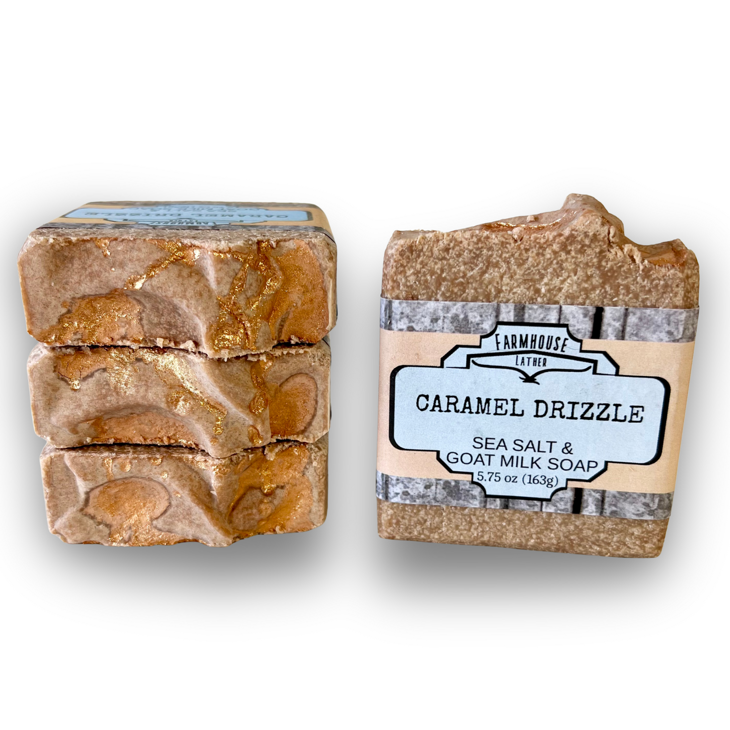 Farmhouse Lather Caramel Drizzle Sea Salt Bar