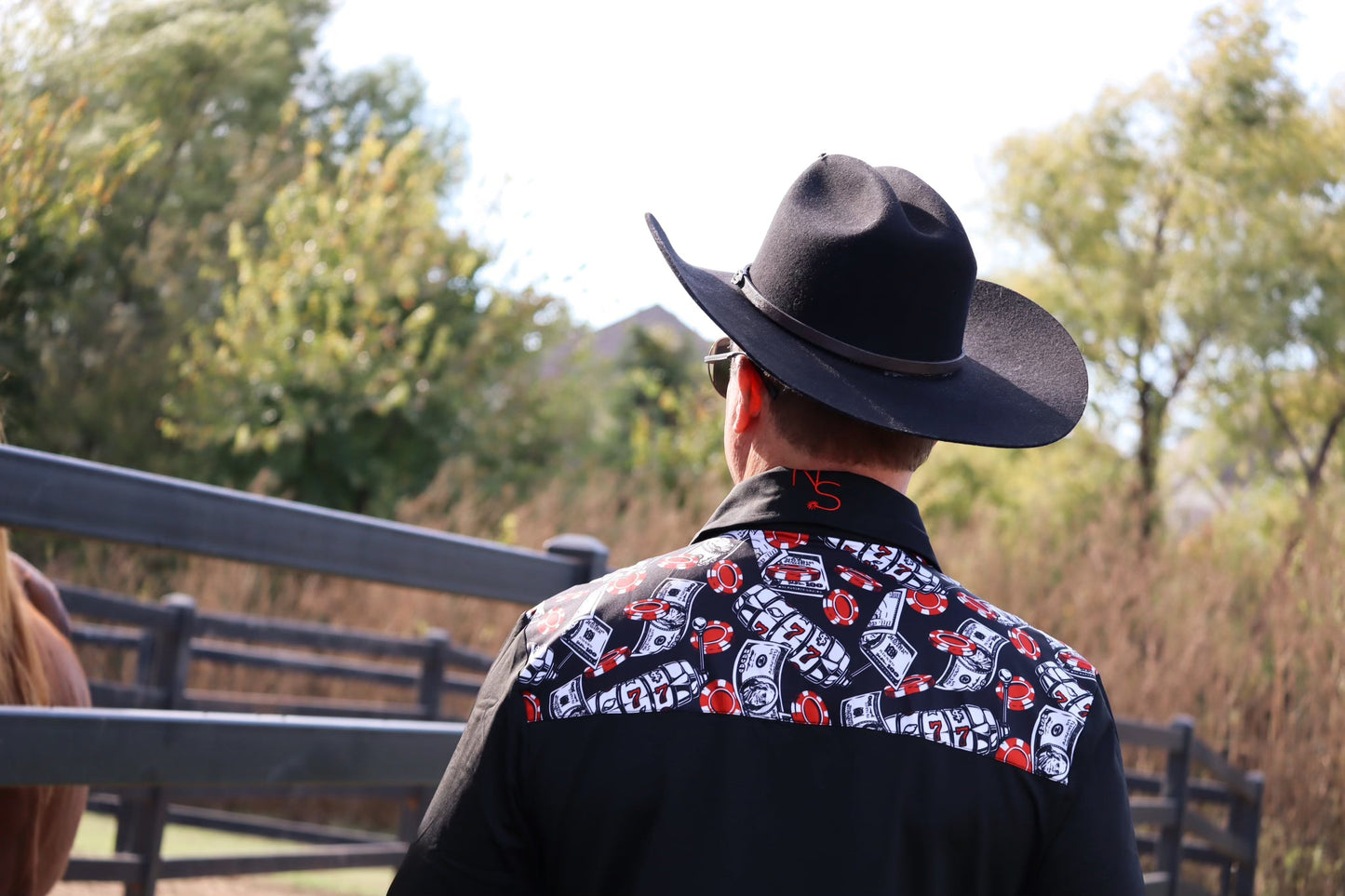 Mens Risky Business Pearl Snap Rodeo Unisex Shirt