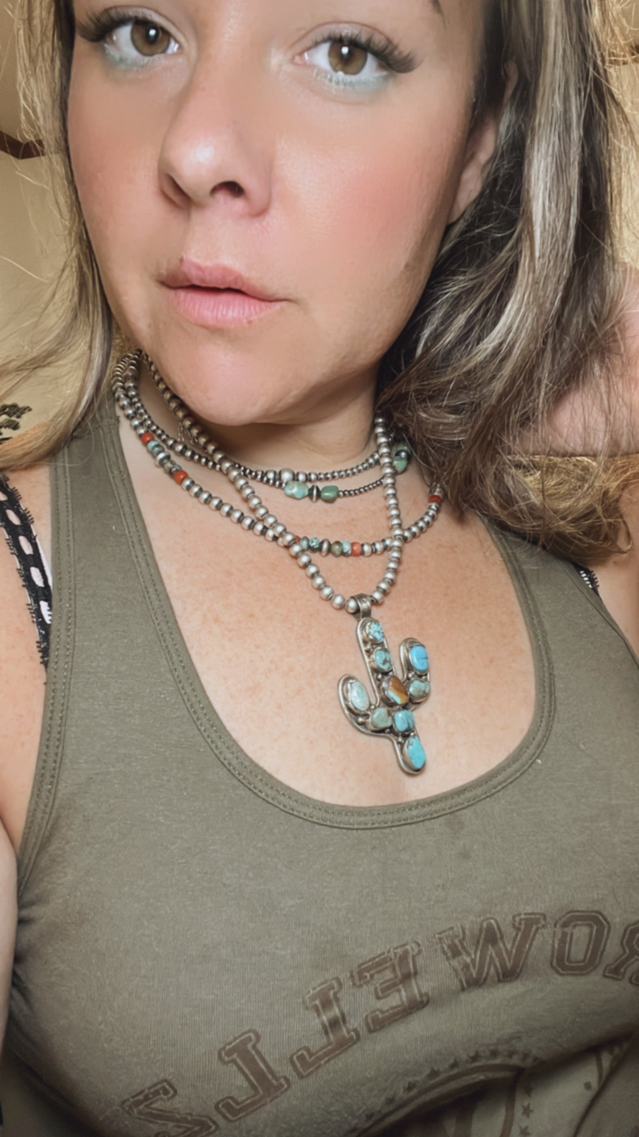 Sahara Cactus Turquoise Pendant