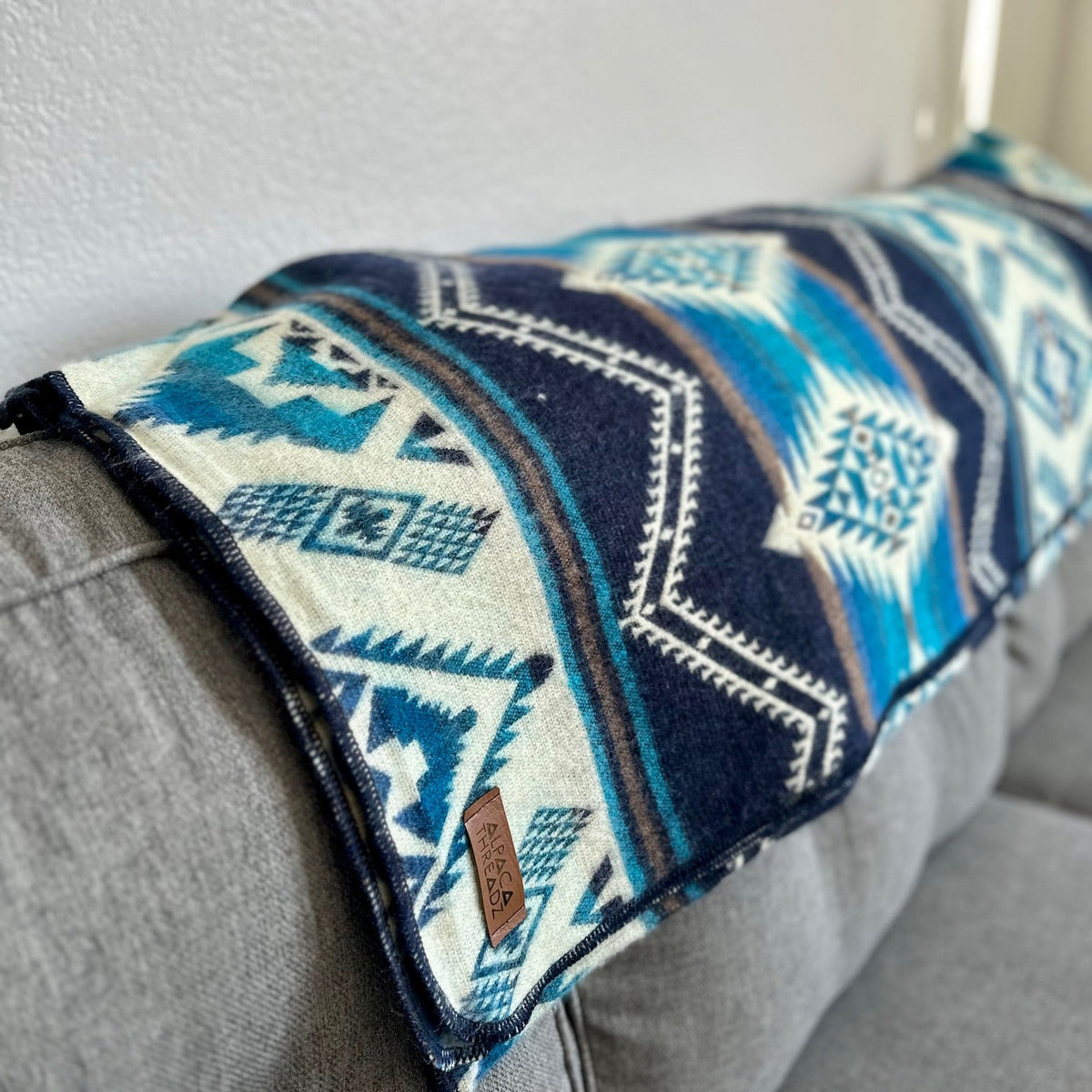 Alpaca Threadz Andean Alpaca Wool Blanket - Cobalt Blue
