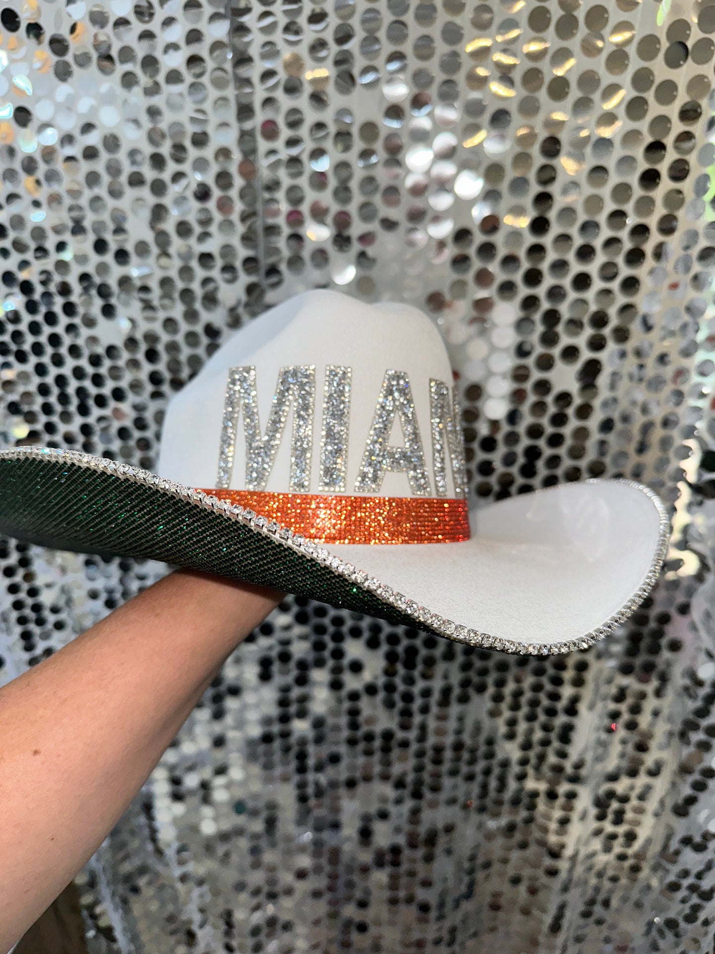 Rhinestone Cowgirl University of Miami Hurricanes Football Hat