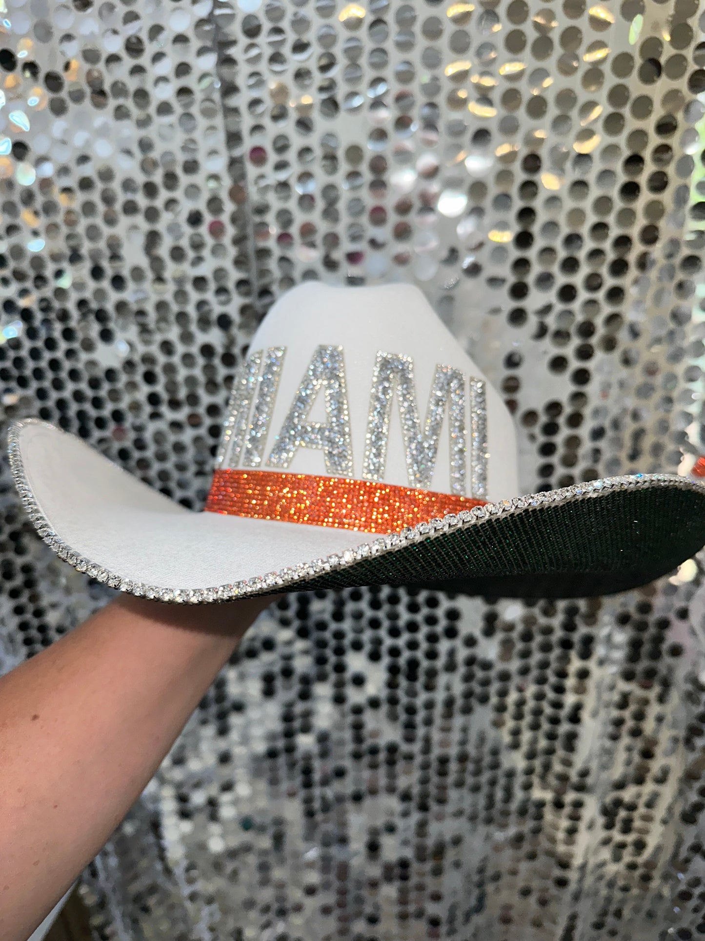 Rhinestone Cowgirl University of Miami Hurricanes Football Hat