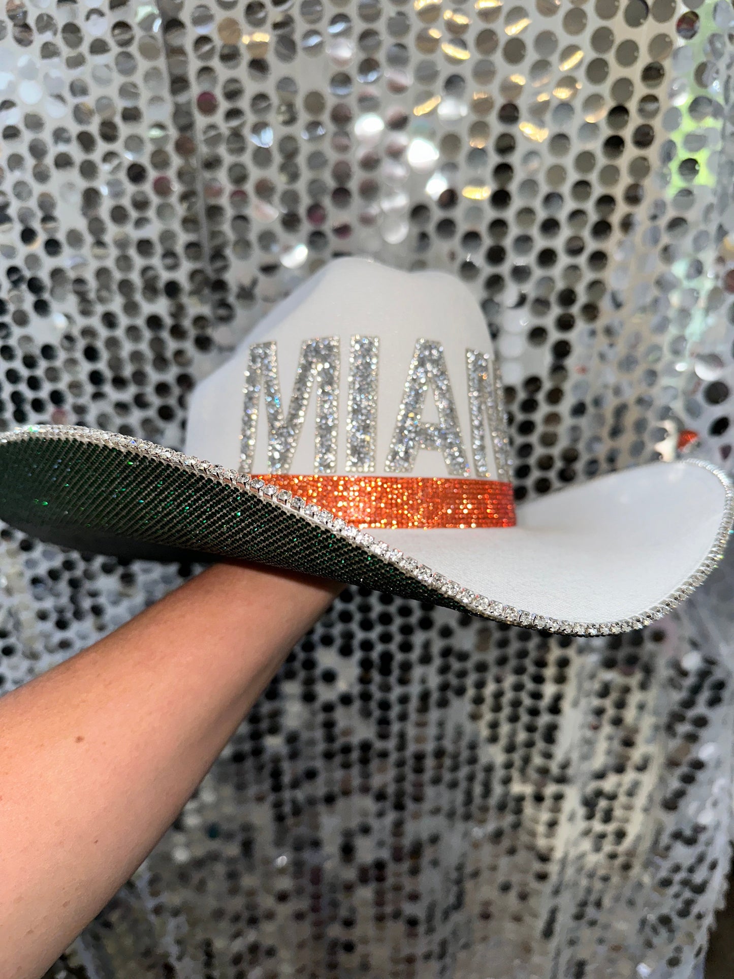 Rhinestone Cowgirl University of Miami Hurricanes Football Hat