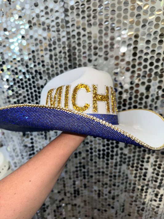 Rhinestone Cowgirl University of Michigan Hat