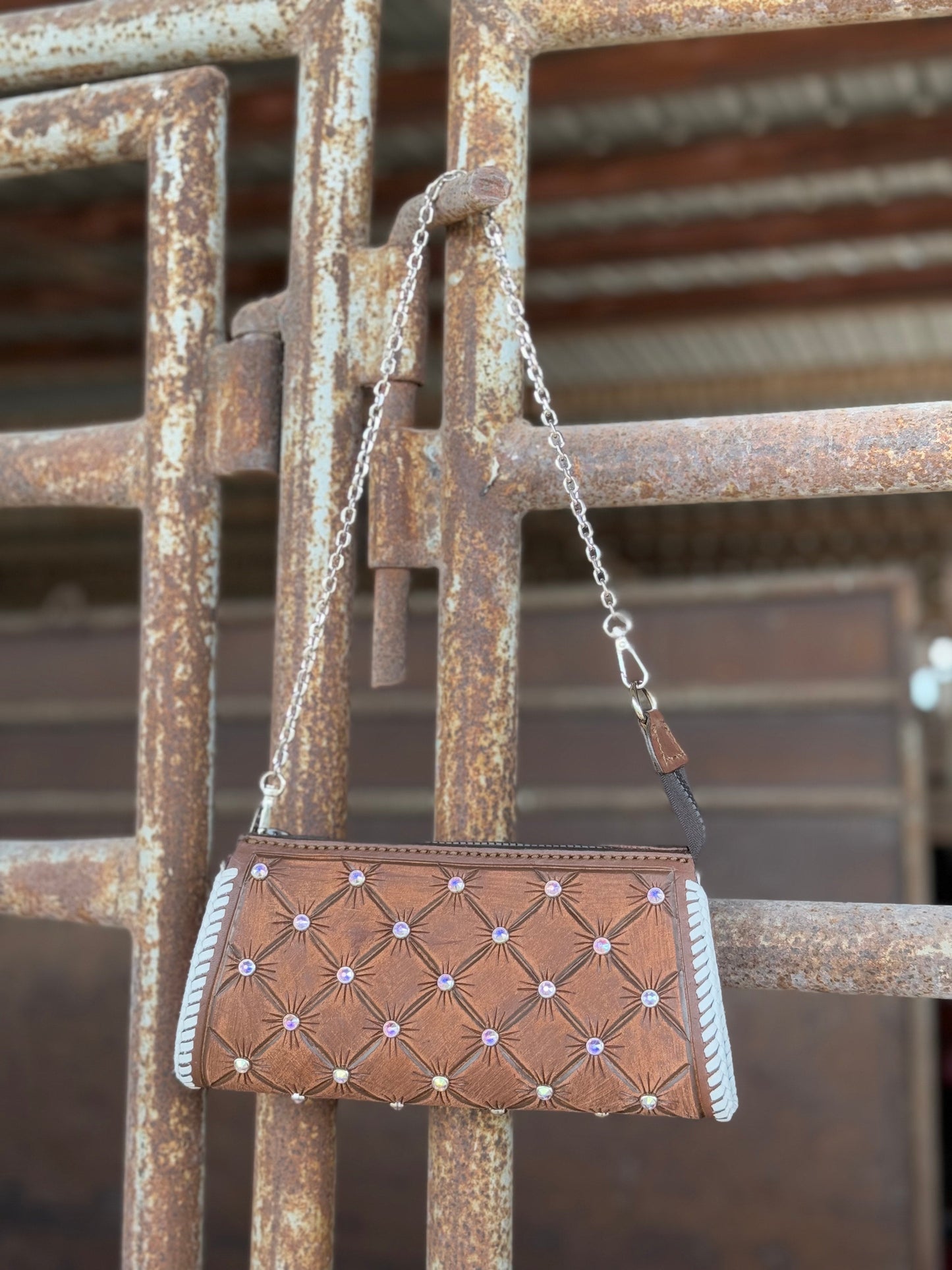 Alamo Saddlery Pony Purse- Chocolate Rhinestone