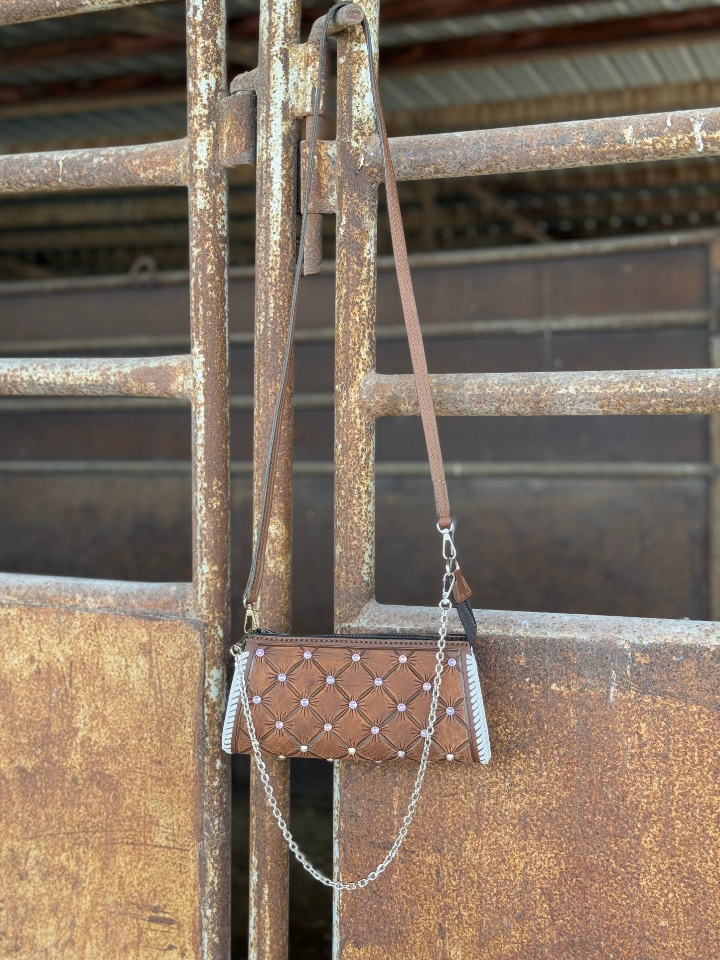 Alamo Saddlery Pony Purse- Chocolate Rhinestone