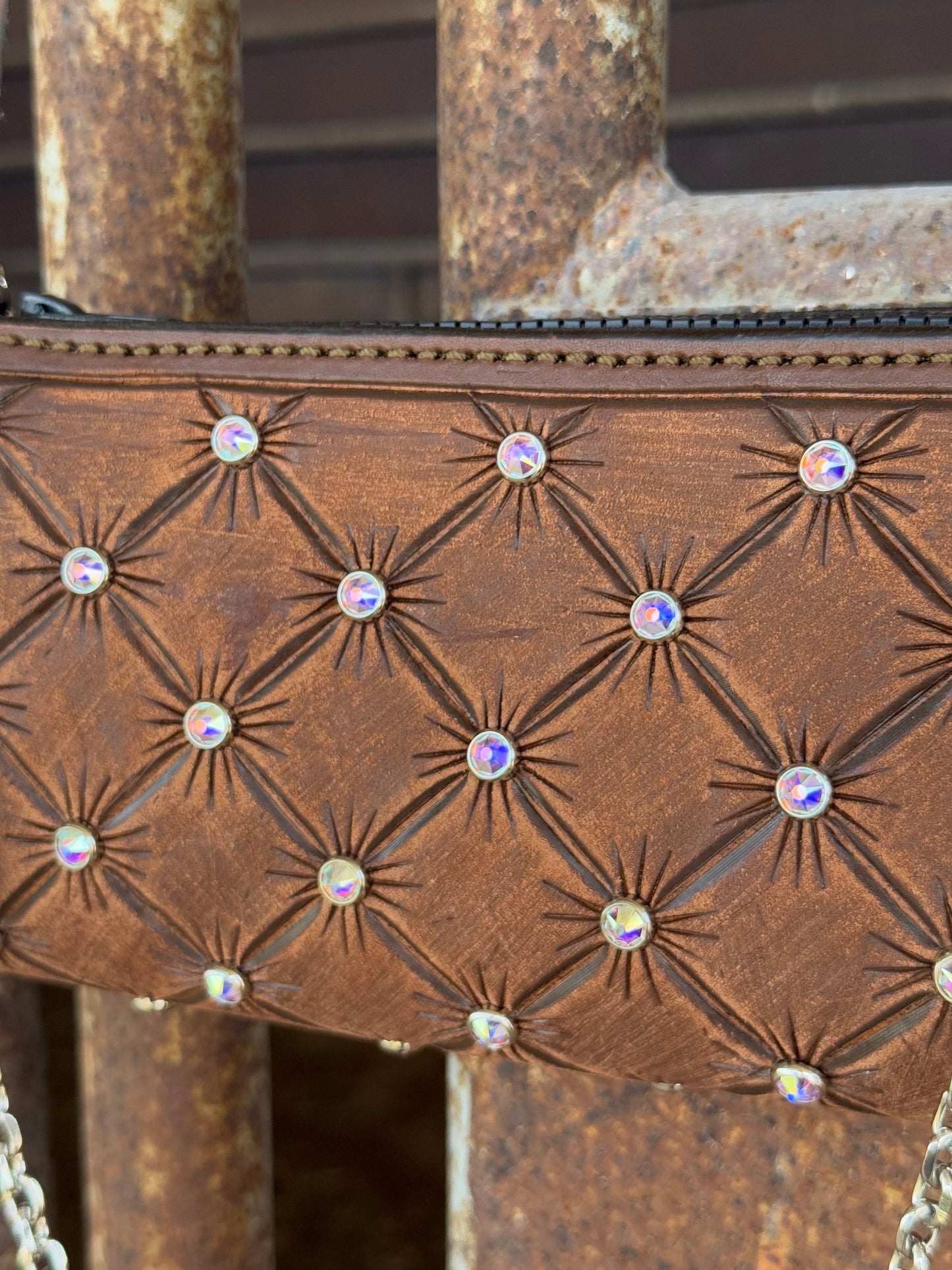 Alamo Saddlery Pony Purse- Chocolate Rhinestone