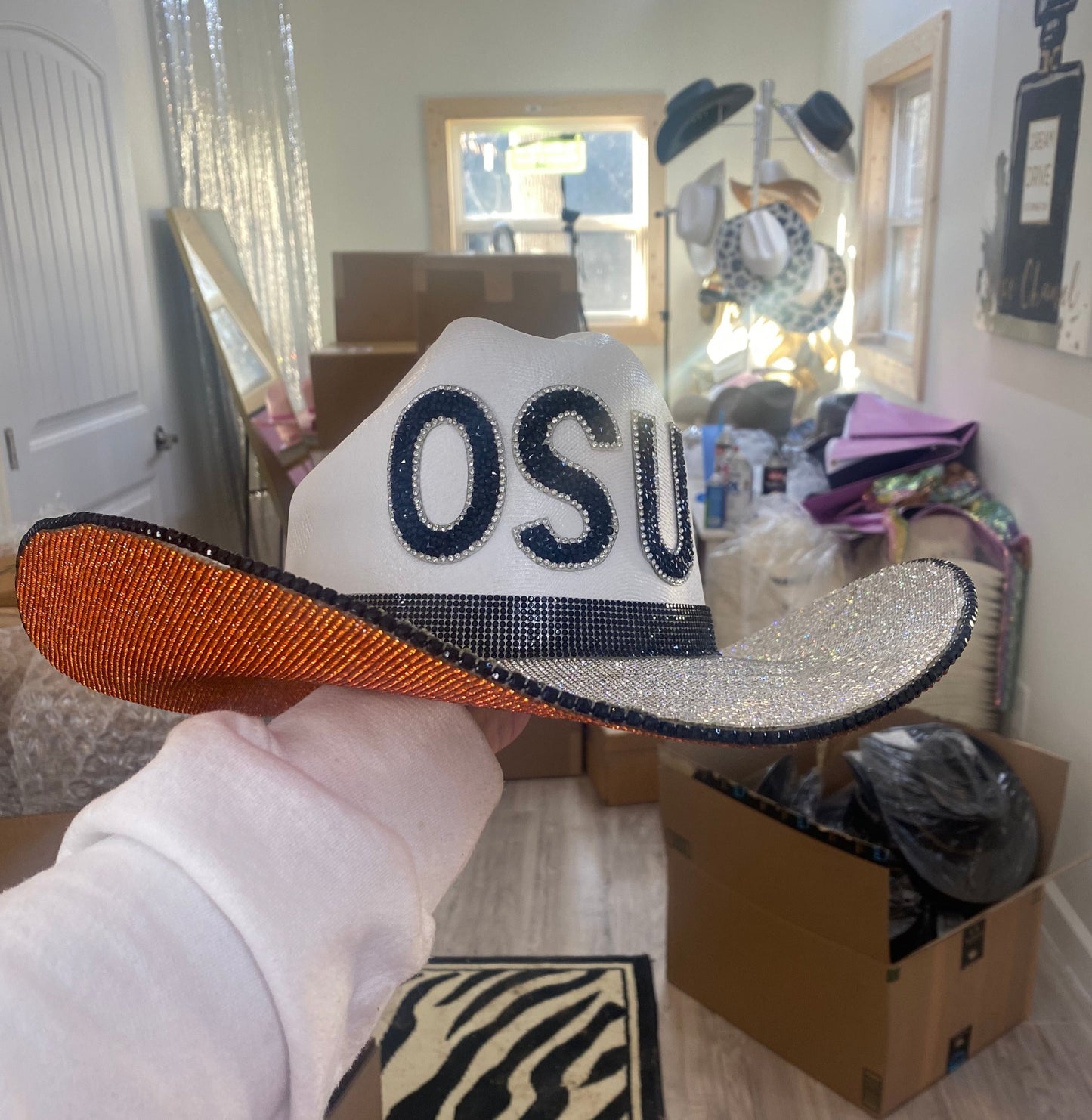 Rhinestone Cowgirl OSU Game Day Hat