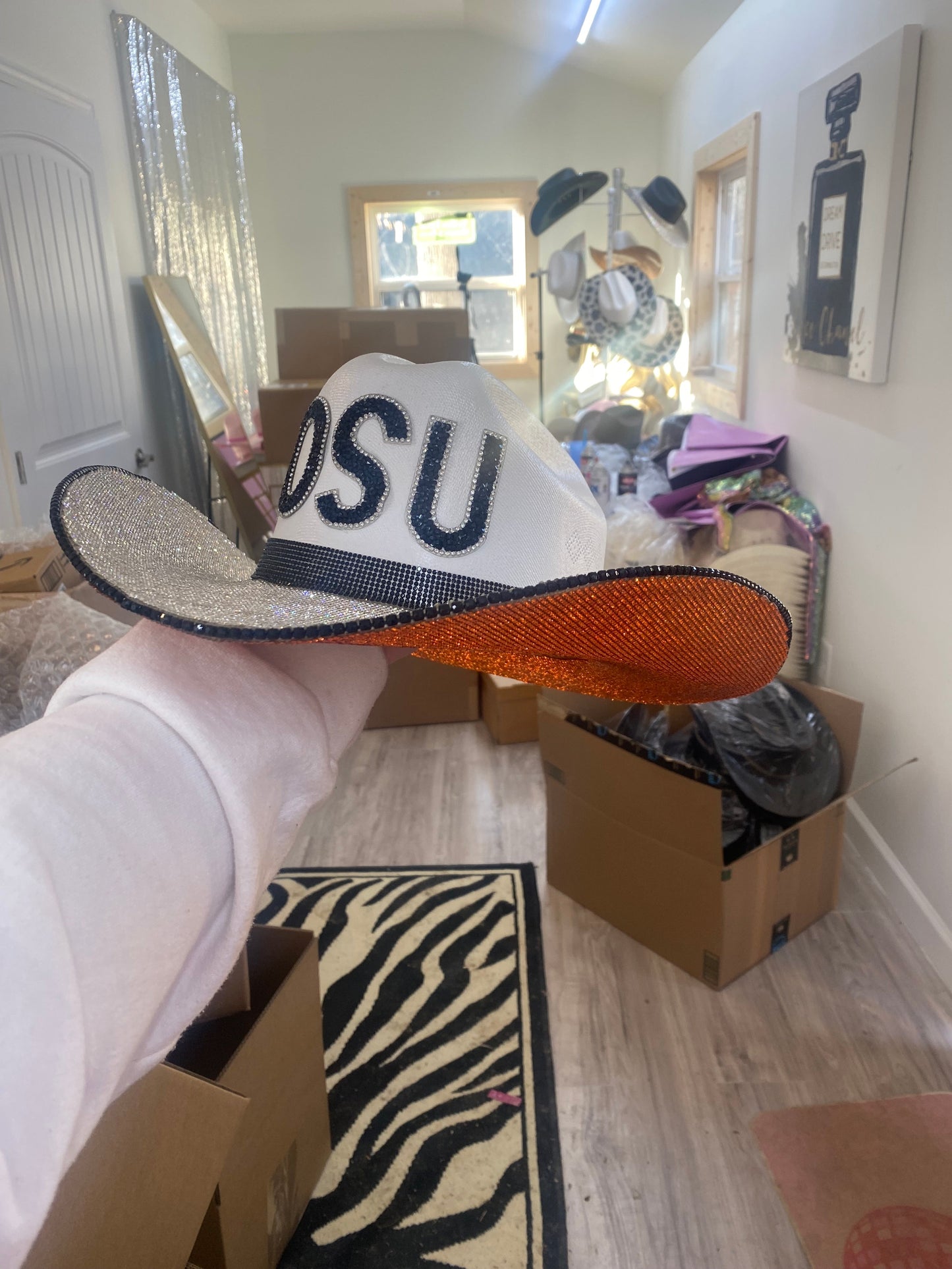 Rhinestone Cowgirl OSU Game Day Hat
