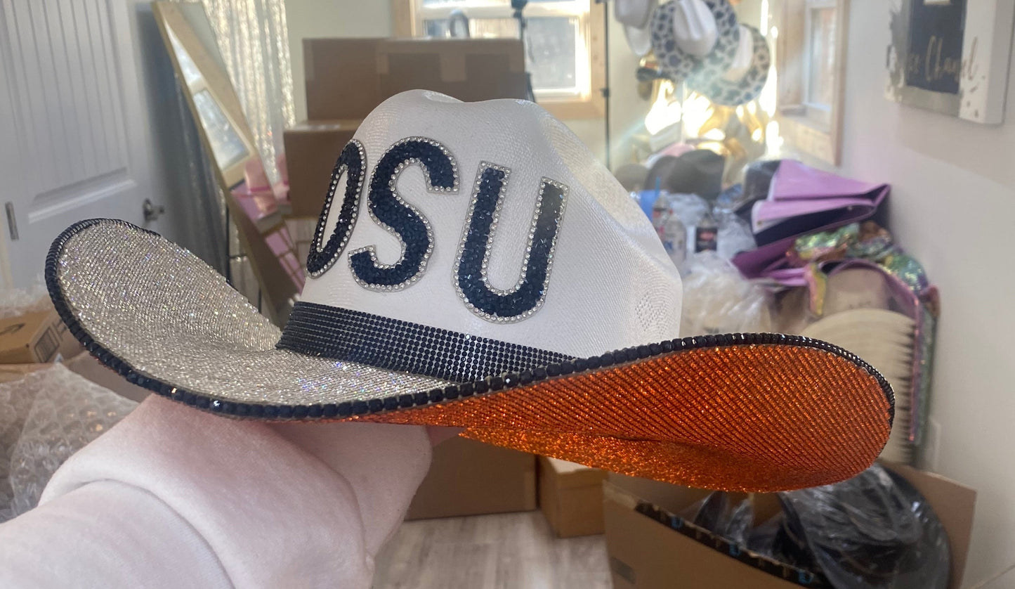 Rhinestone Cowgirl OSU Game Day Hat