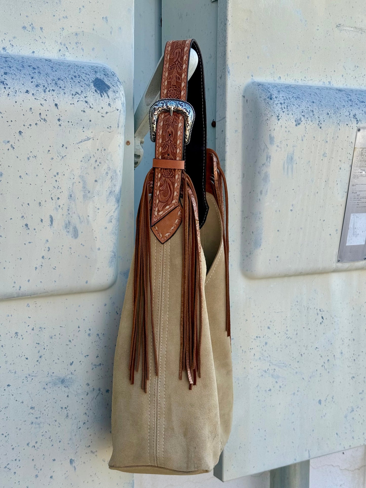 Alamo Saddlery Darlin Duo- Sand With Rose With Fringe