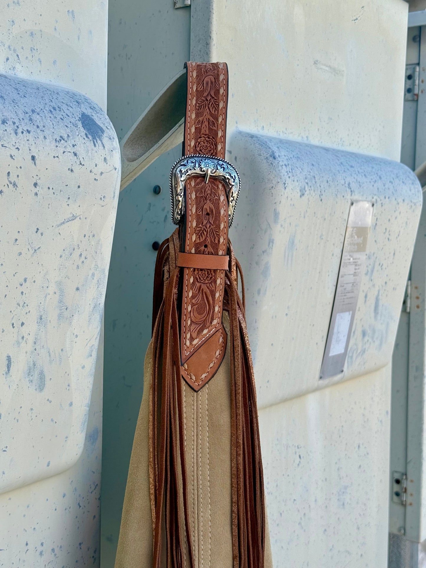 Alamo Saddlery Darlin Duo- Sand With Rose With Fringe