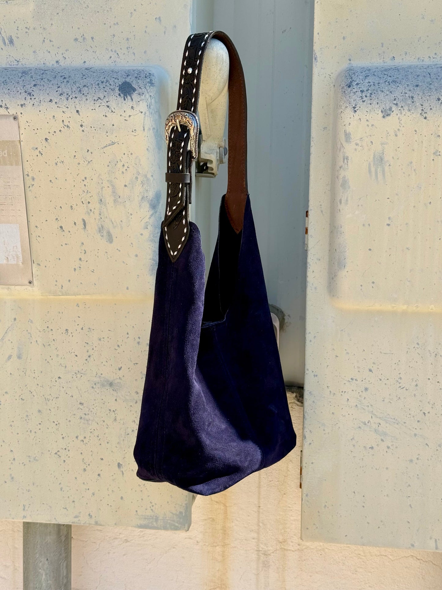 Alamo Saddlery Darlin Duo- Navy Blue With Knight Cowboy Strap