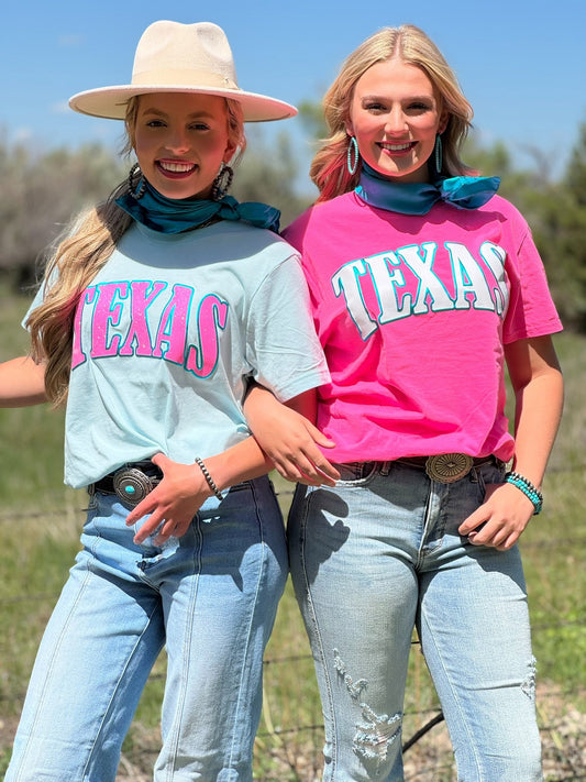 Texas in Glitter with Metallic Puff Tee