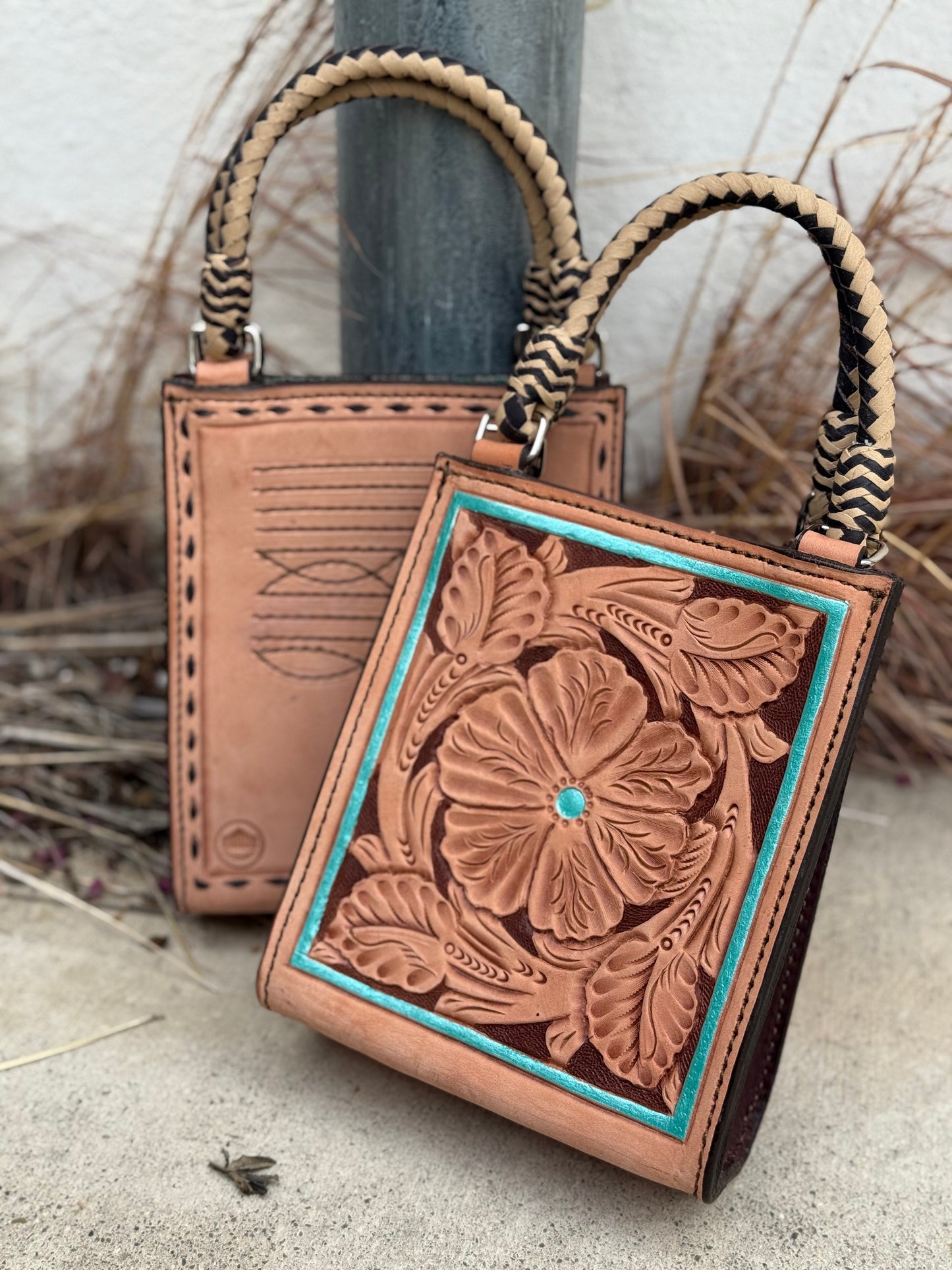 Alamo Saddlery The Card Handbags- El Pinto (full Roughout)