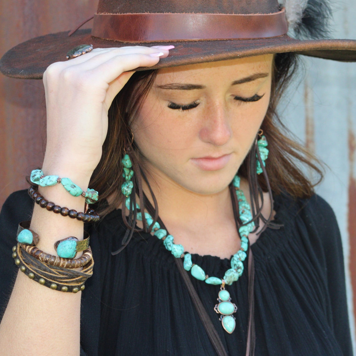 The Jewelry Junkie Genuine Natural Turquoise Cuff Bangle Bracelet 806t