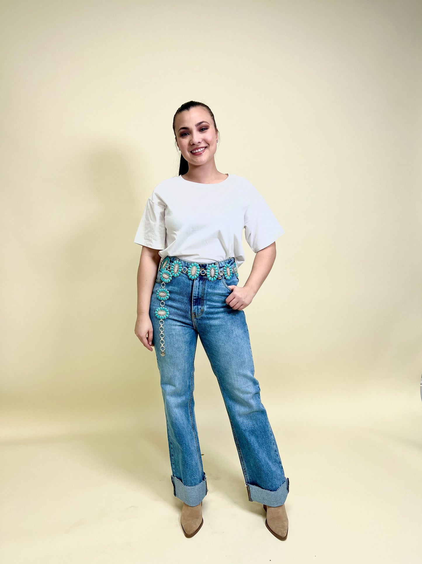 Silver and Turquoise Belt Plus